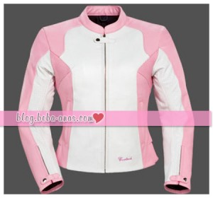 Cortech Ladies LNX Leather Jacket Pink White