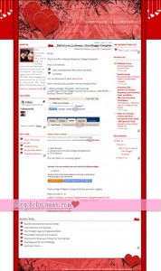 red 3 columns blogger template