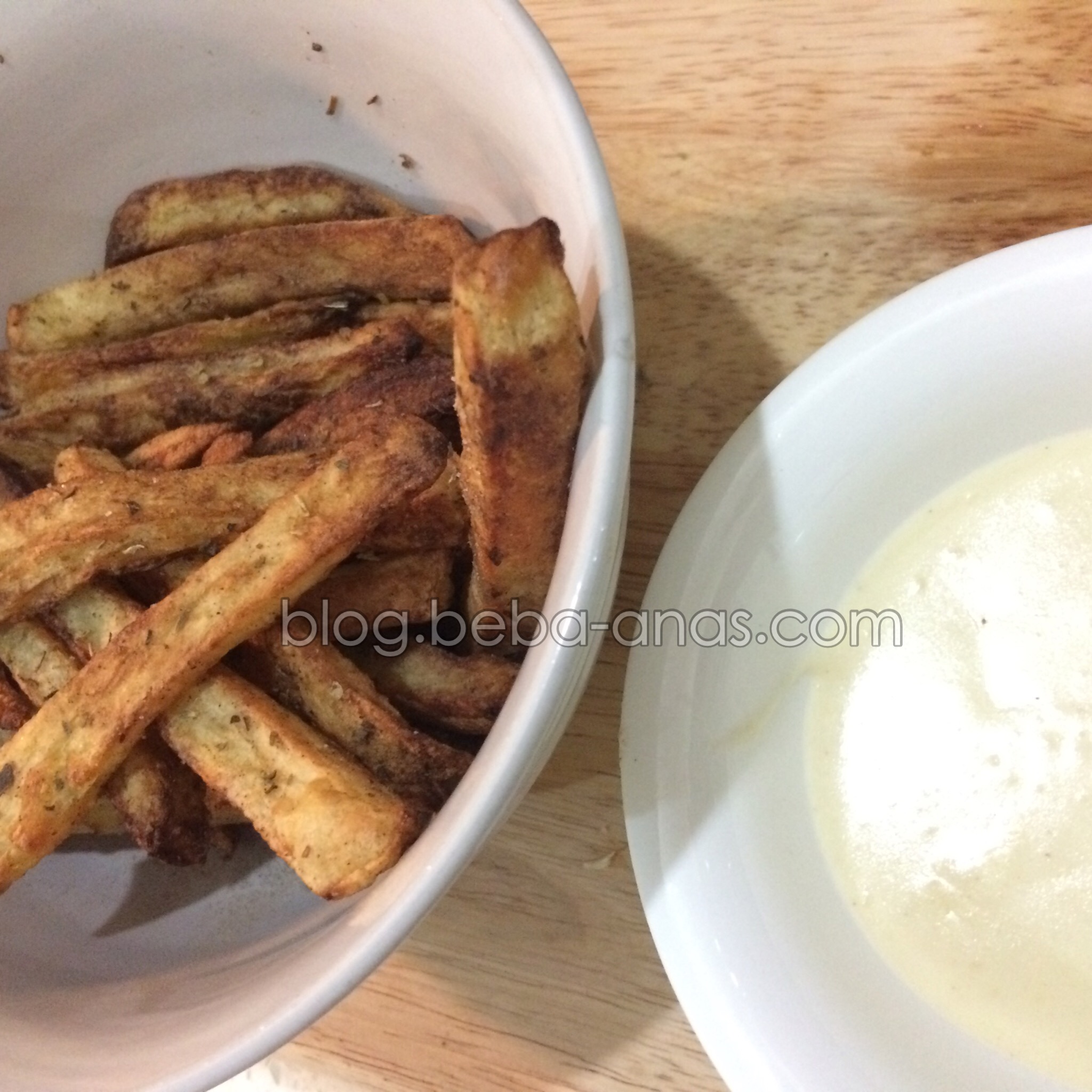 oven-baked fries and cheese dip