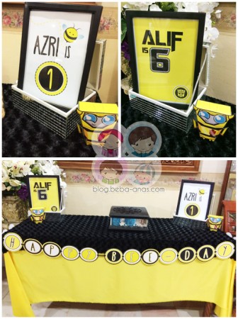 bumblebee theme table for birhtday