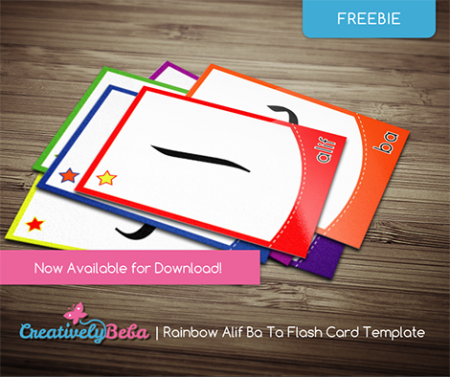 free download - alif ba ta flash card template
